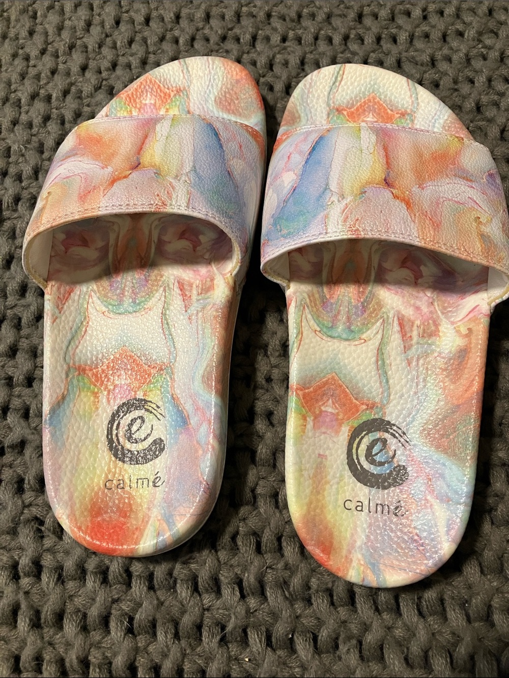 NWOT Johnny Was Calme marble slide sandals Size 7